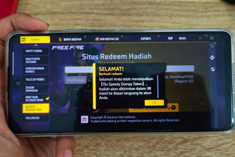 Daftar Kode Redeem FF Hari Ini: 9 November 2025 Paling Baru, Dapatkan Item Spesial Melimpah!