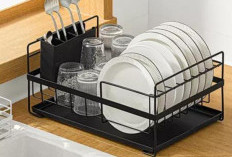 Harga Rak Piring Minimalis Terbaru 2025, Warna Putih Bersih dan Hitam Untuk Dapur Lebih Elegan